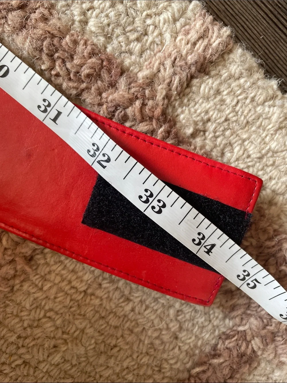Vintage 80s V-Shaped Red Leatherette Corset Belt Cosplay Costume Superhero